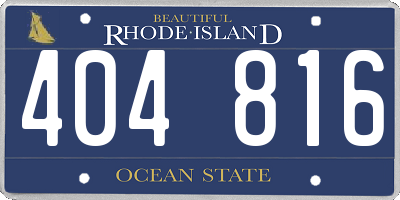 RI license plate 404816
