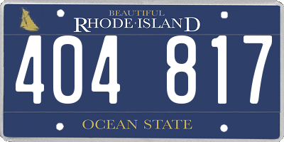 RI license plate 404817