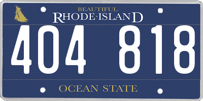 RI license plate 404818