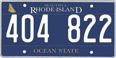 RI license plate 404822