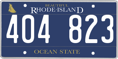 RI license plate 404823