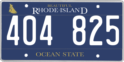 RI license plate 404825
