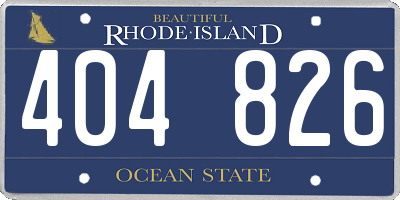RI license plate 404826