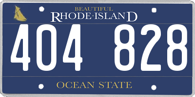 RI license plate 404828
