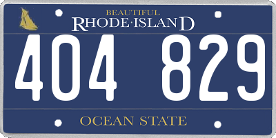 RI license plate 404829