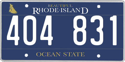RI license plate 404831