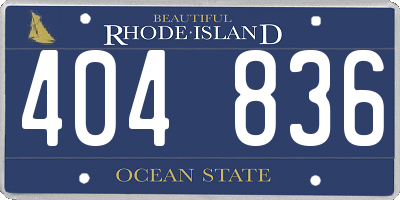 RI license plate 404836