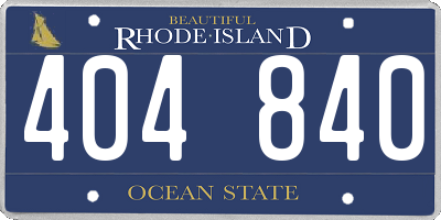 RI license plate 404840