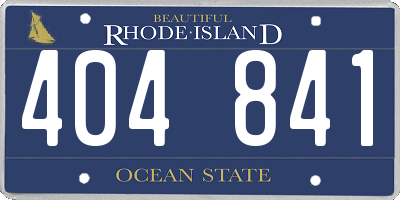 RI license plate 404841