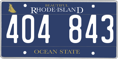 RI license plate 404843