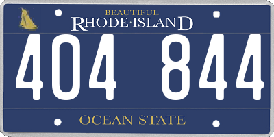 RI license plate 404844