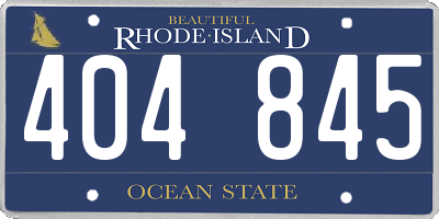 RI license plate 404845