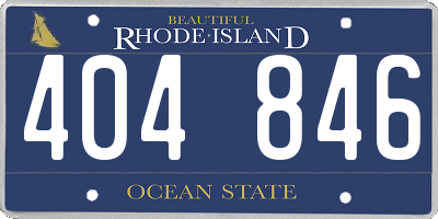 RI license plate 404846