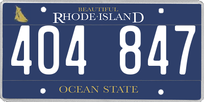 RI license plate 404847