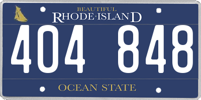 RI license plate 404848