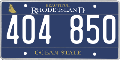 RI license plate 404850