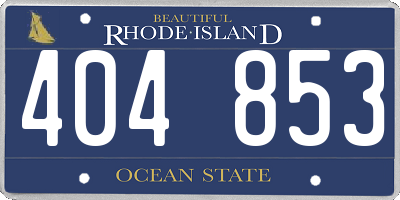 RI license plate 404853