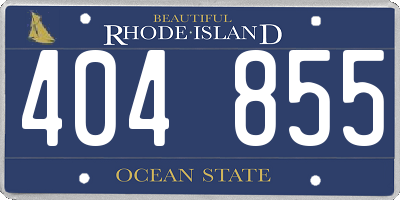RI license plate 404855