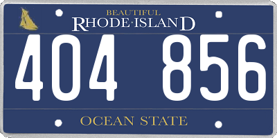 RI license plate 404856