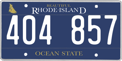 RI license plate 404857