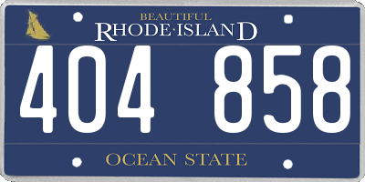 RI license plate 404858
