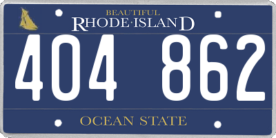 RI license plate 404862
