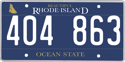 RI license plate 404863