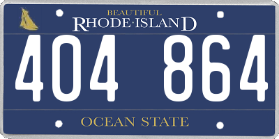 RI license plate 404864