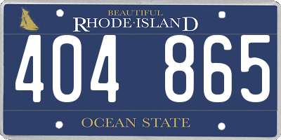 RI license plate 404865