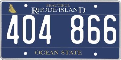 RI license plate 404866