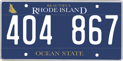 RI license plate 404867