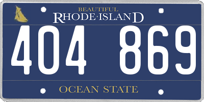 RI license plate 404869