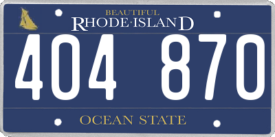 RI license plate 404870