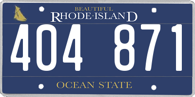 RI license plate 404871