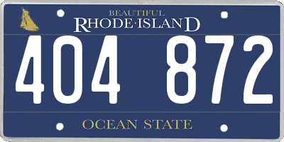 RI license plate 404872