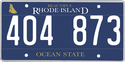 RI license plate 404873