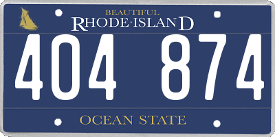 RI license plate 404874