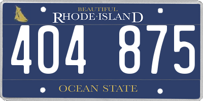 RI license plate 404875