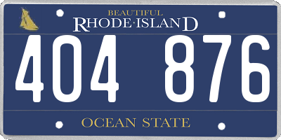 RI license plate 404876