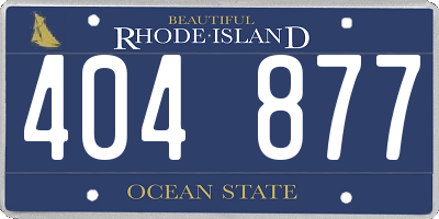 RI license plate 404877