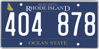 RI license plate 404878