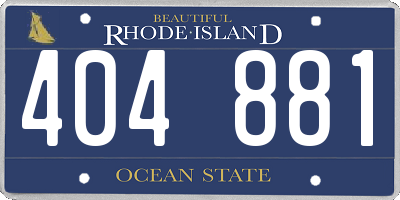 RI license plate 404881