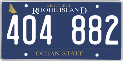 RI license plate 404882