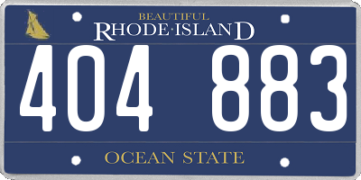 RI license plate 404883