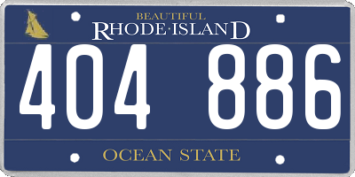 RI license plate 404886