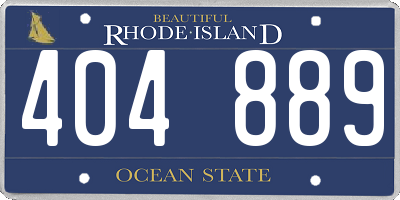 RI license plate 404889