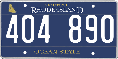 RI license plate 404890
