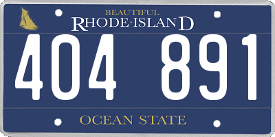 RI license plate 404891