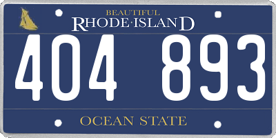 RI license plate 404893