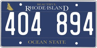 RI license plate 404894